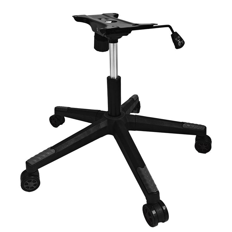 Racfenick 28" Swivel Gaming Office Chair Base Replacement, Heavy Duty Nylon Chair Repair Base Kit with Bottom Plate ,Gas Cylinder and Casters (Grey)