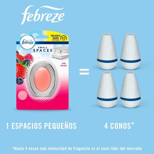 Febreze Small Spaces Air Freshener - Wild Berries Odor Fighter for Strong Odors | 1 Count