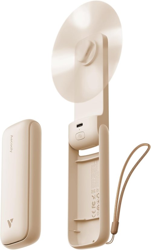 Aecooly Slim Portable Fan - Lightweight Handheld Design for On-the-Go Cooling