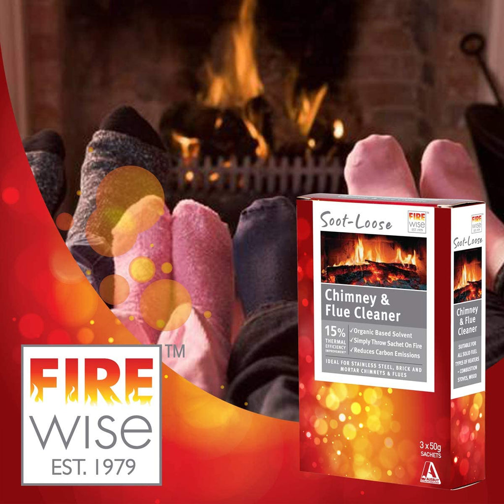 Firewise 18 Treatments Soot-Loose Chimney & Flue Cleaner Dissolves Soot, Tar and Creosote Increases Heater Efficiency, Reduces Smoke Emissions & is Non-Corrosive
