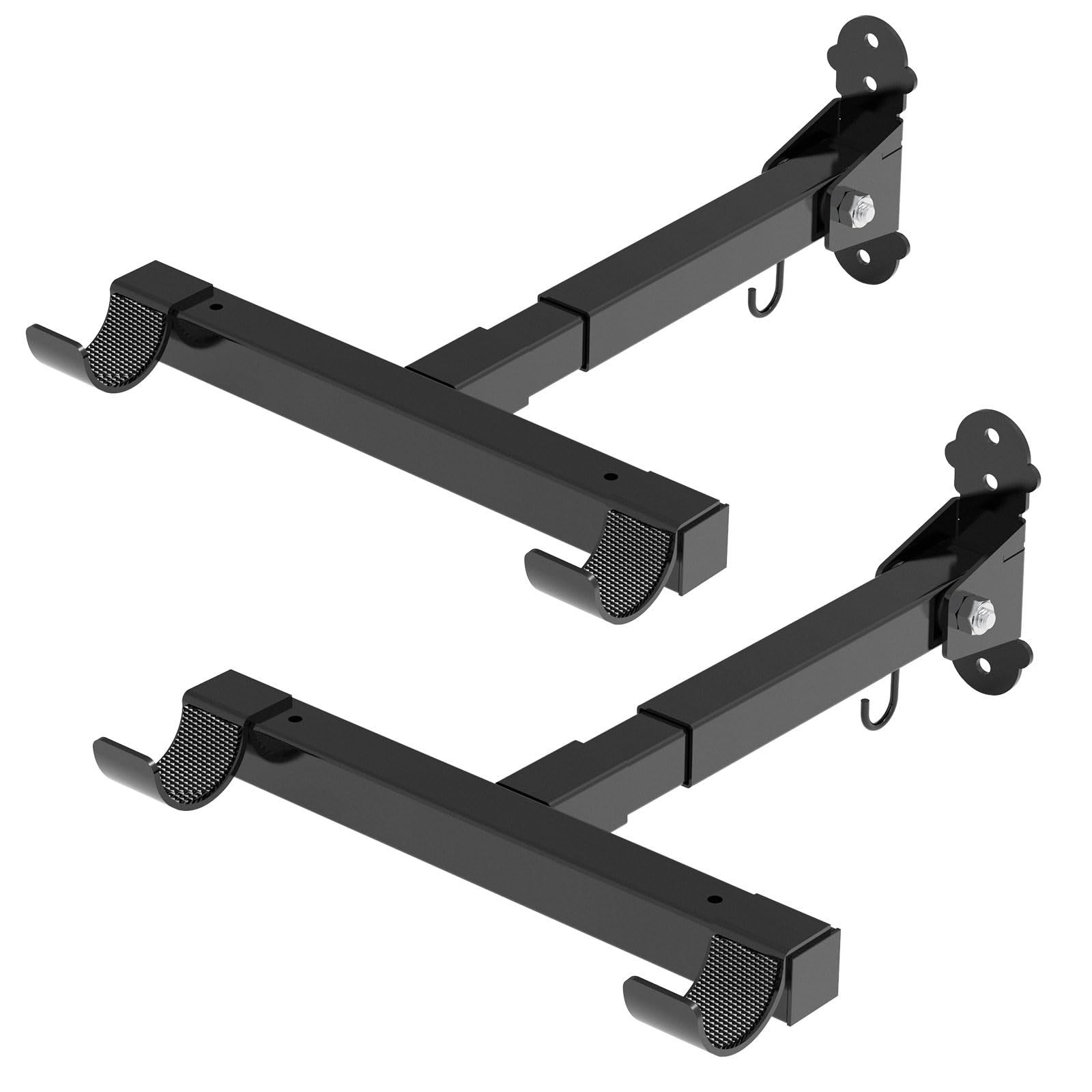 Yehchi Bike Wall Mount,Horizontal Bicycle Indoor Storage Rack Foldable and Extendable Garage Bike Hanger for Road,Mountain and Hybrid Bikes