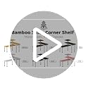 3-Tier Adjustable Bamboo Countertop Organizer with 4 Hooks for Kitchen & Bath