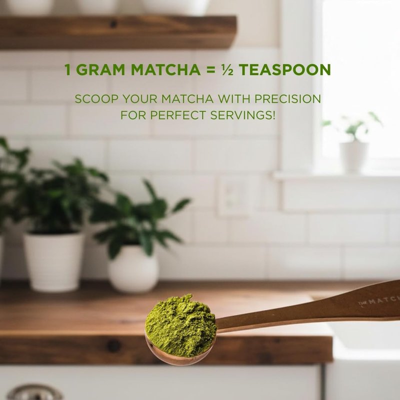 Golden Stainless Steel Matcha Measuring Spoon 1 Gram (1/2 Teaspoon) for Perfect Servings.