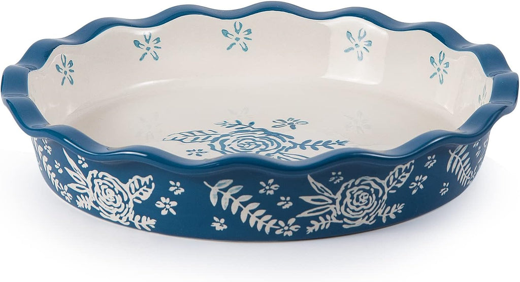Wisenvoy Ceramic Pie Pan - Non-Stick Deep Dish Baking Dish for Perfect Pies | 9-Inch Size