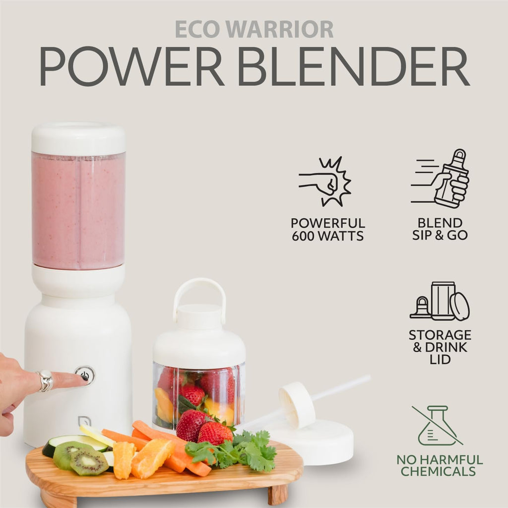 WILLOW Eco Series Warrior Blender - Compact Personal Smoothie Maker with 600W Power & 30oz Cup