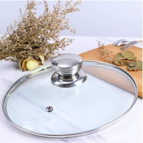 Pan Lid 10 Inch Replacement Glass Lid Compatible with 10" OXO Nonstick frying pan, T-Fal fry pan, All-Clad H1-A Fry Skillet - Oven Safe