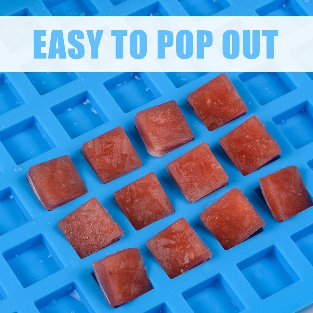 Skiennix Square Silicone Candy Molds - Mini Molds for Hard Candy, Chocolate, Gummy & More (Set of 2)