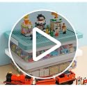 Stackable Building Block Organizer Box with 3 Removable Sorting Trays