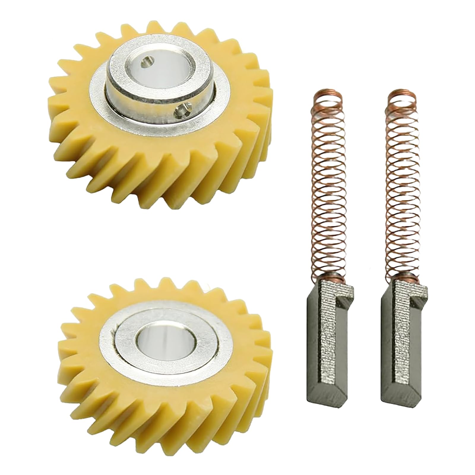 (4/Pack) W10380496 Carbon Brushes & W10112253 Mixer Worm Gear Replacement For Whirlpool & Kitchenaid Mixers Parts Number 4162897 4169830 AP4295669