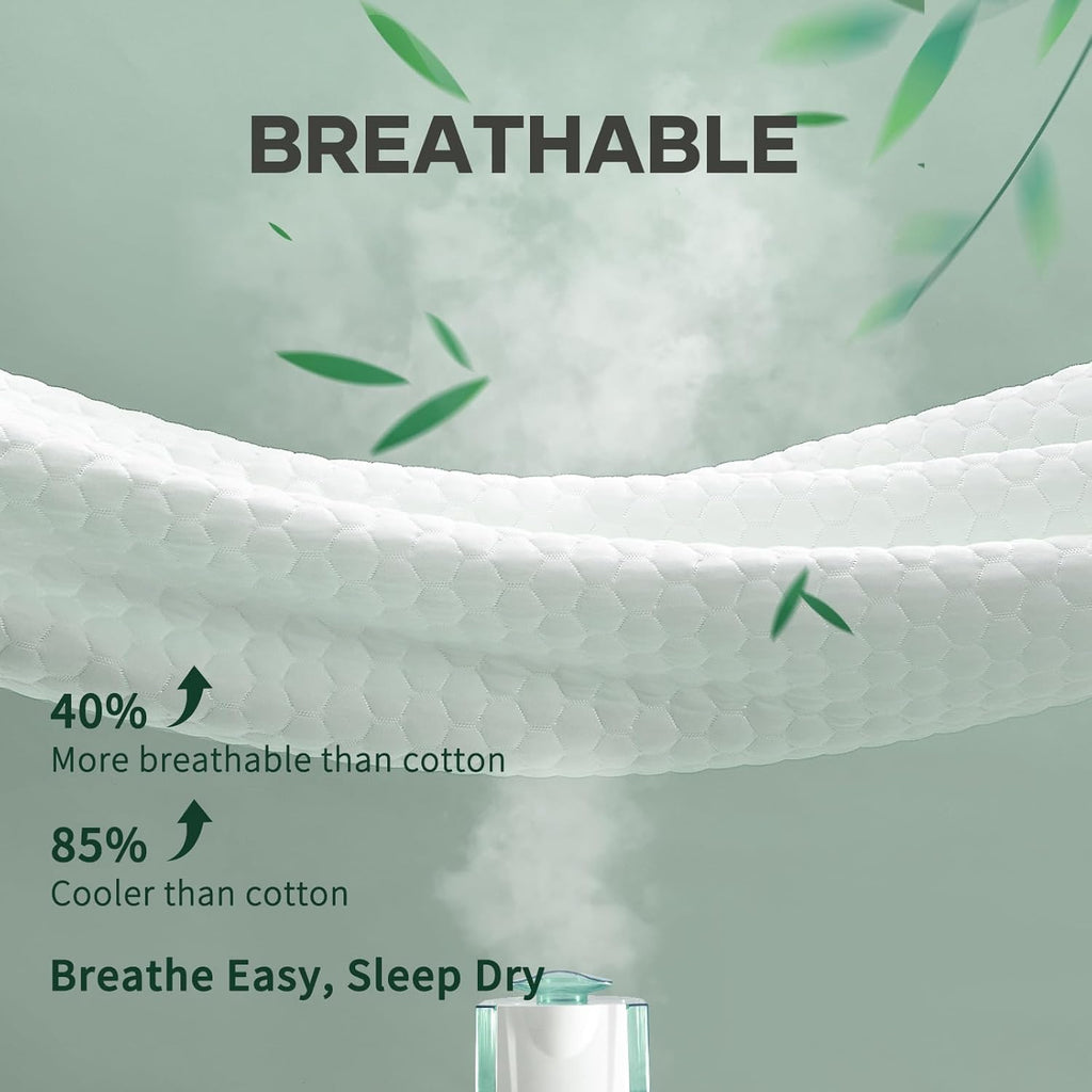 OhGeni 100% Waterproof Twin Size Mattress Protector - Soft, Breathable & Noiseless Bed Cover for Kids