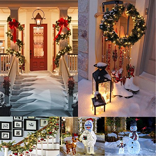 MAGOTAN Battery Operated String Lights 16ft 50 LED Waterproof Warm White with Timer - Indoor Outdoor Decor