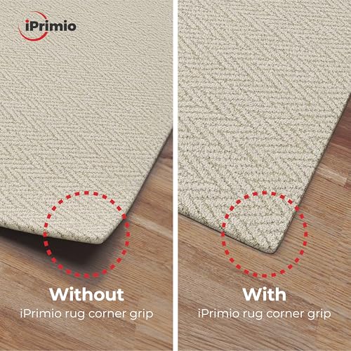 V-Shape Rug Corner Grippers, Anti-Curl Rug Weights - 4 Pack