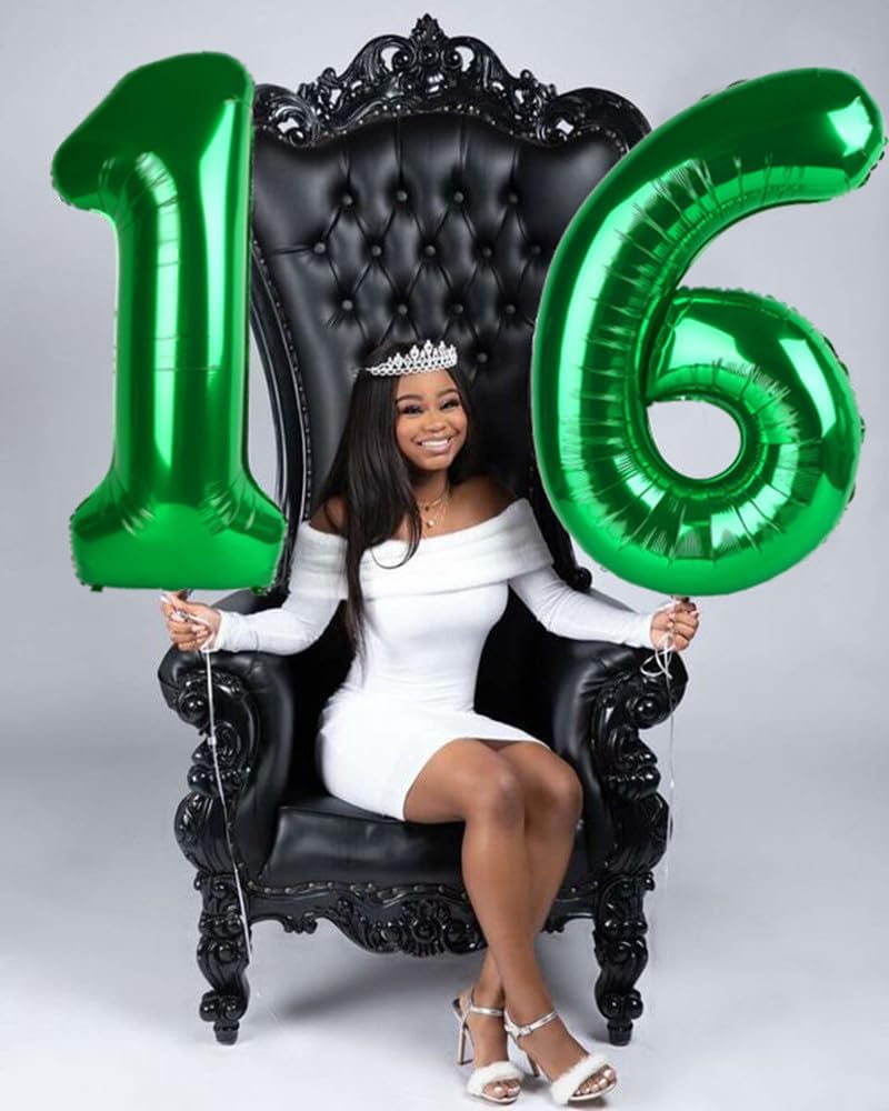 Number 6 Balloon - 40 Inch Dark Green Birthday Decoration for Men & Women | Perfect for 6th Birthday Parties