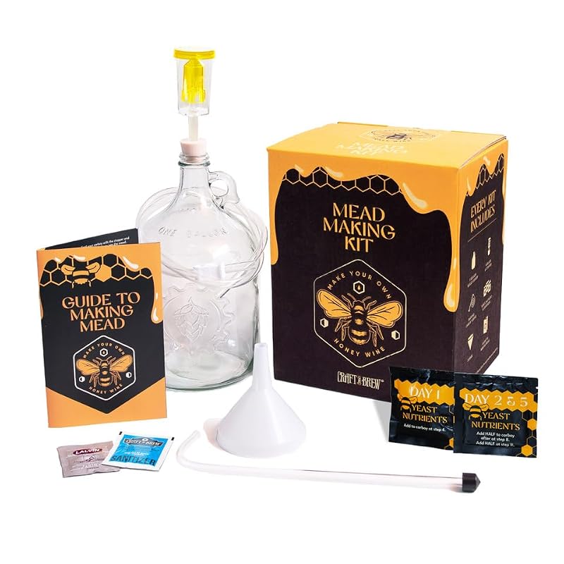Mead Making Kit Reusable 1 Gallon Starter Set for Honey Wine