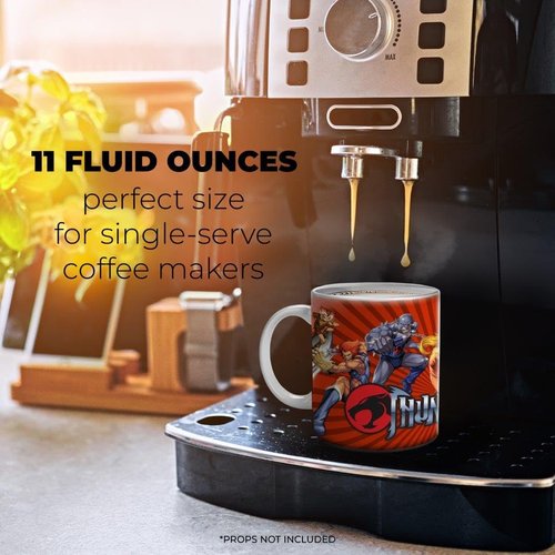 Trend Setters ThunderCats – Classic 80s Cartoon Collectible – Lion-O, Panthro, Cheetara – One 11 oz Ceramic Coffee Mug – Officially Licensed Merchandise – Perfect for Gifting or Collecting WMUG1729