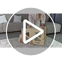 4-in-1 Foldable Toddler Learning Tower, Anti-Tip Kitchen Helper Stool