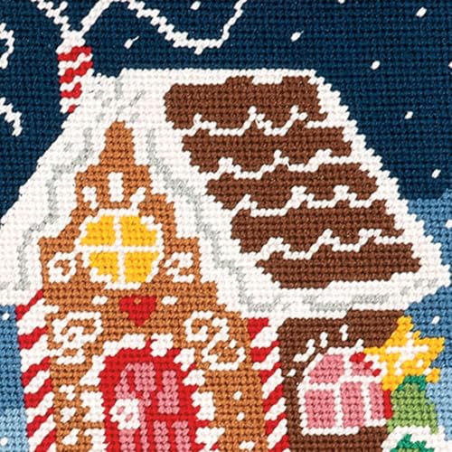 Personalized Gingerbread Needlepoint Christmas Stocking - 17 Inch