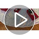 Ivarunner Iridescent White 48 Inch Christmas Tree Skirt Sparkly Sequin Xmas Decor