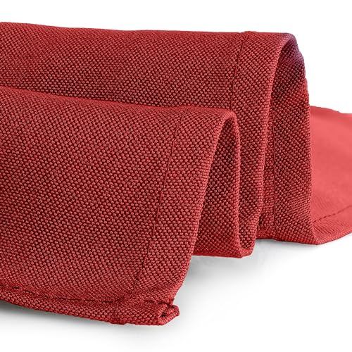Gee Di Moda Red Rectangle Tablecloth 90 x 132 Inch for 6 ft Tables, Heavy Duty Washable Fabric for Holiday & Events