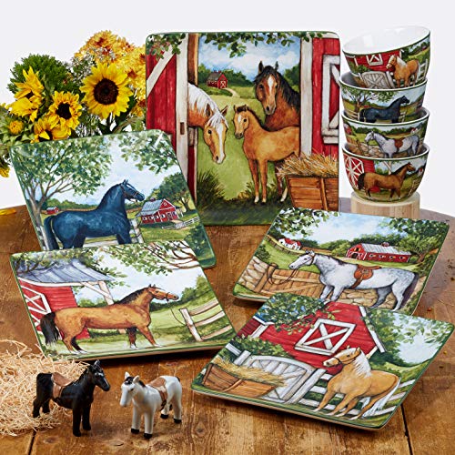 Clover Farm Square Platter, 12.5" x 12.5" x 1"