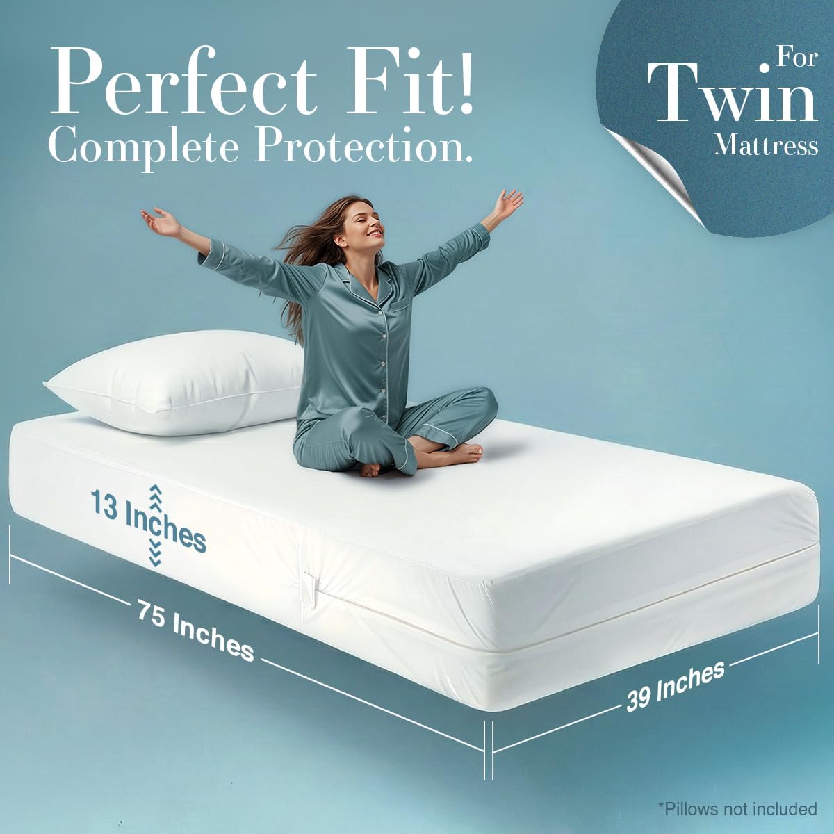Utopia Bedding Mattress Protector - 100% Waterproof & Bed Bug Proof | Twin Size Encasement (Pack of 10)