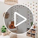 Boho Nursery Wall Stickers - 12 Sheets Removable Vinyl Decals for Kids Room