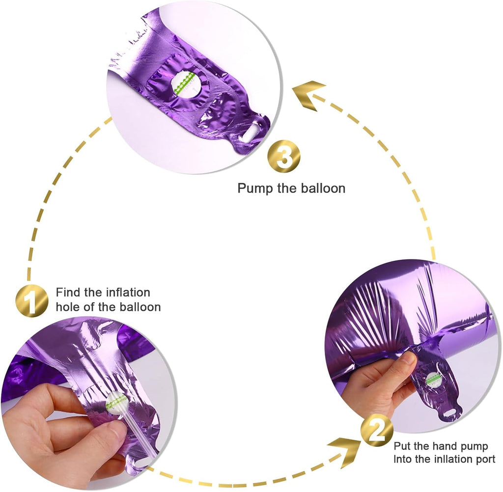 Purple 2026 Number Balloons - 40 Inch New Year's Eve Party Decorations | Graduation & Birthday Supplies