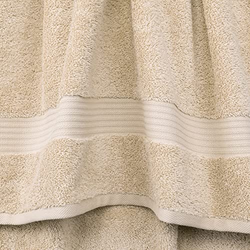 Cotton Paradise 6-Piece Turkish Towel Set - Soft & Absorbent Beige