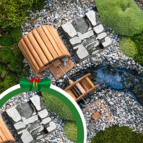 Geelin 2 Pcs Miniature Stone Steps Christmas Village Staircase with