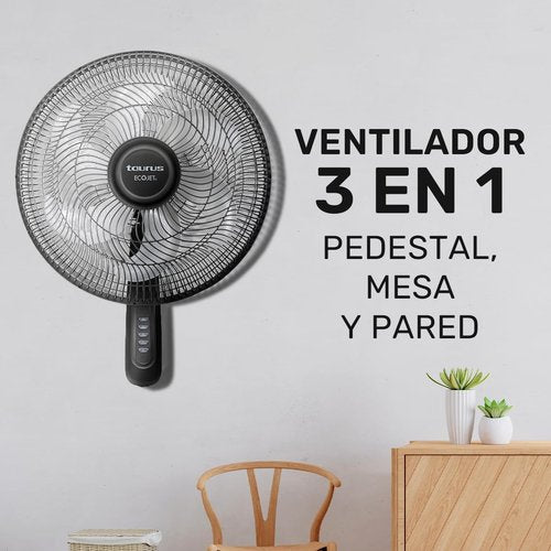 Taurus Silent Power 18” Stand Fan with ECOJET Grille – Ultra Quiet Pedestal Fan with Oscillation, 3 Speeds & Adjustable Height – More Airflow, Less Noise – Modern Powerful Floor Fan for Home or Office