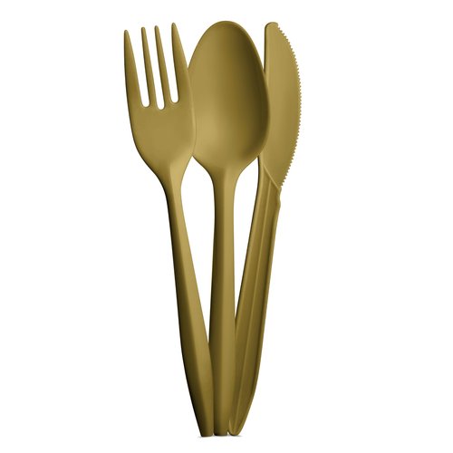 1000 Count Gold Silverware Set, 334 Forks, 333 Spoons, 333 Knives, Medium Weight BPA Free Disposable Plastic Cutlery Set, Bulk Combo Pack Flatware Set for Party Supplies
