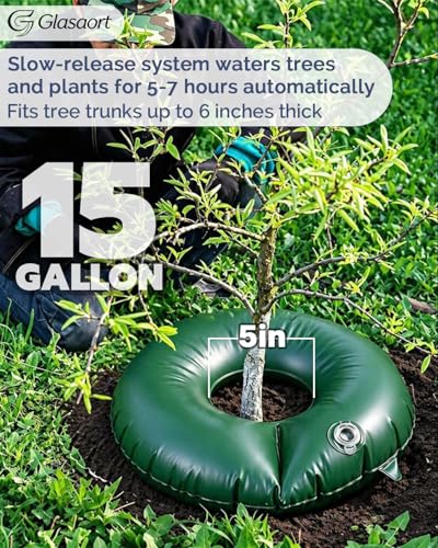20-Gallon Slow Release Tree Watering Bags - Drip Irrigation Rings (10-Pack)