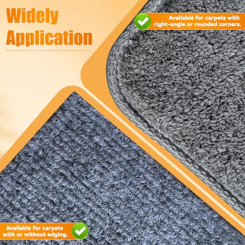 10ft Self-Adhesive Carpet Edge Trim, Waterproof PVC Rug Protector, Black