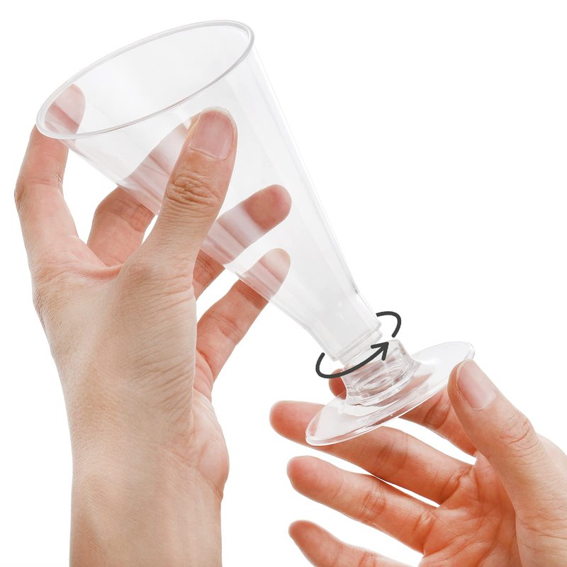 Foraineam 100 Pack Clear Dessert Cups with Spoons, 4 oz Disposable Plastic Champagne Flutes Cocktail Glasses, Reusable Parfait Appetizer Cup Mousse Cups for Home Gatherings, Events, Parties, Weddings