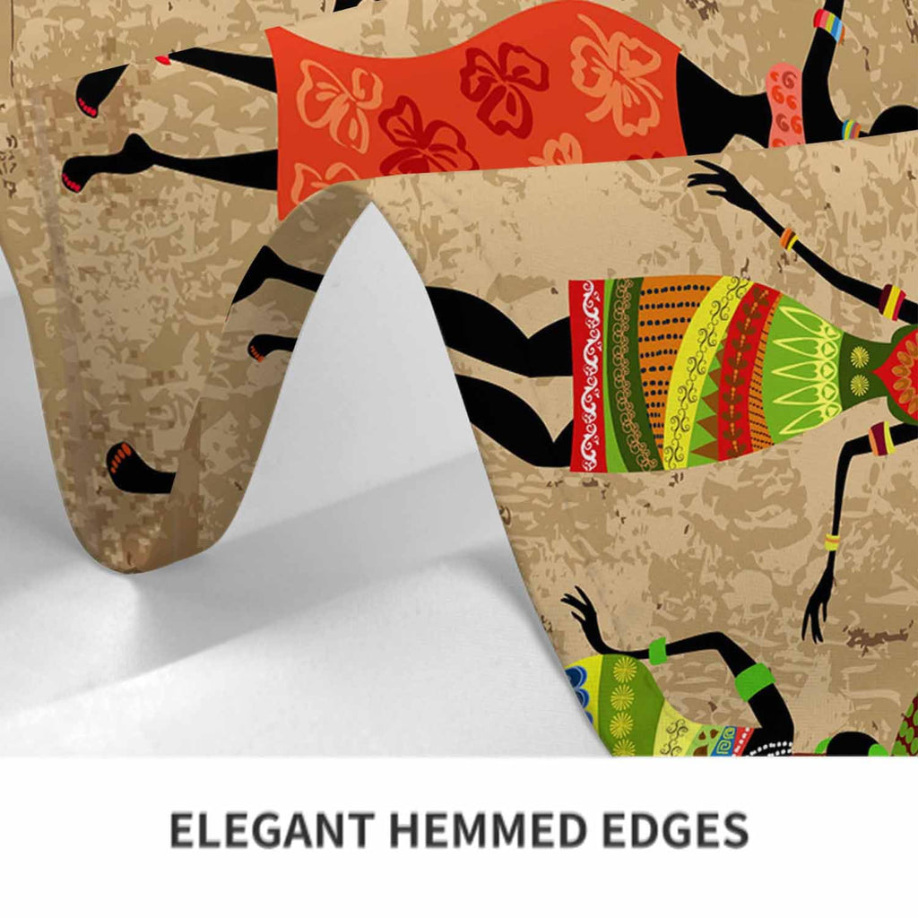 TKS MITLAN African Woman Tablecloth 60x84 Inch Rectangular Grunge African Woman Dancer Oblong Table Cloth Kitchen Table Decorations for Home Dinner Party