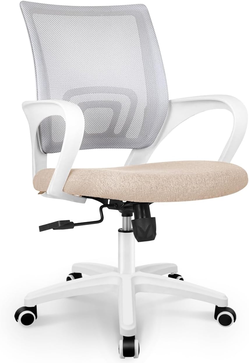NEO CHAIR Ergonomic Office Desk Chair - Comfy Mesh Cushion with Adjustable Height & Lumbar Support | Beige
