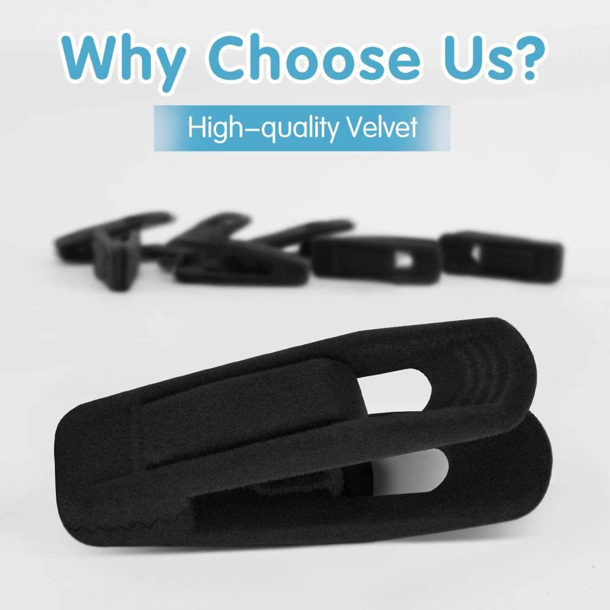 TOFIIGREM Velvet Hangers Clips - 40 PCS Black Pants & Skirt Hangers for Kids & Adults