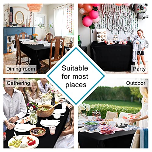 Waterproof Rectangle Tablecloth, 54 x 80 Inch Durable Polyester Table Cover