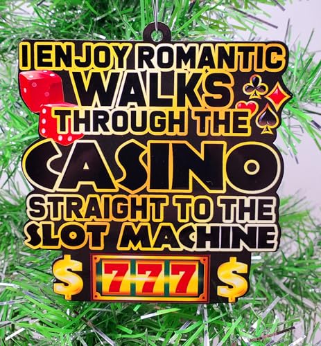 Gambling Casino Ornament - Fun Holiday Decor with Slot Machine & Card Design