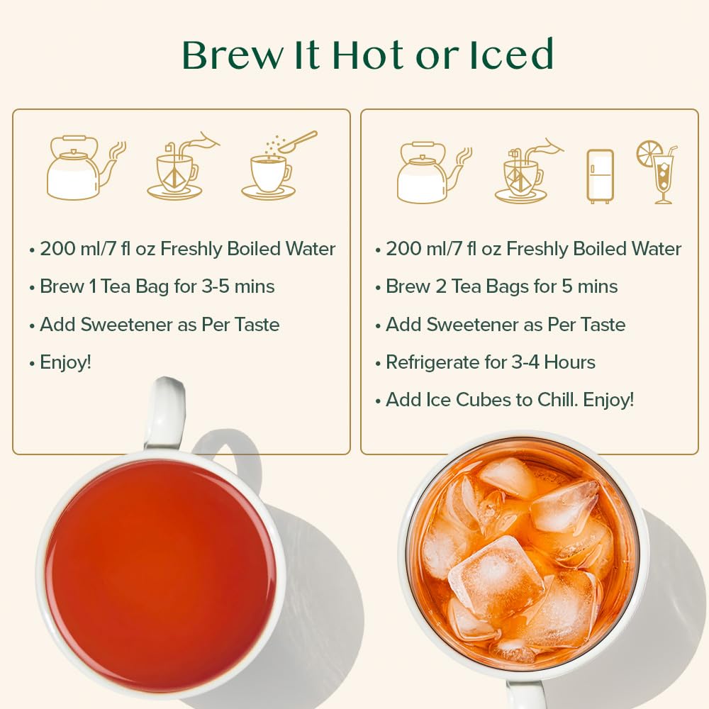 VAHDAM, Earl Grey Black Tea Bags (30 Count) Medium Caffeine, Non GMO, Gluten Free | Citrus Bergamot & Smooth | Resealable Ziplock Pouch | Individually Wrapped | Plant Based Tea Bags