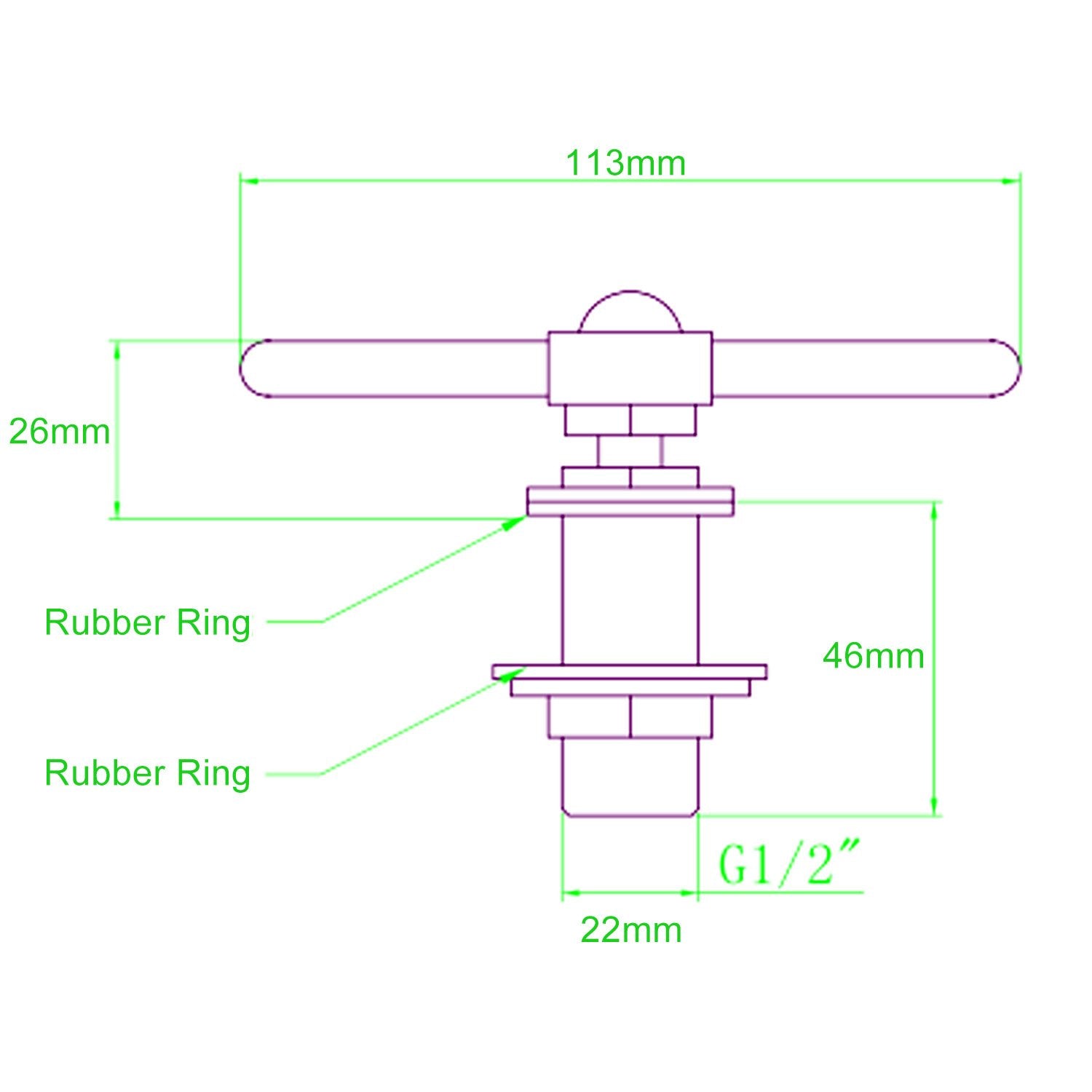 YBB Professional Cup Washing Machine Table Glass Rinser, Pitcher Rinser for Bar Cafe Household (Counter Top) - 4.4" x 2.8"