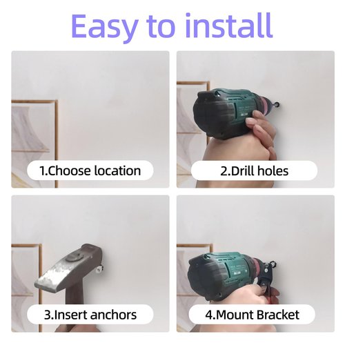 Rlipily 30 Pack Heavy Duty Steel Storage Hooks - Wall Mount Garage Hanger & Organizer for Bikes, Tools, Ladders, Bulk Items, Ropes and More