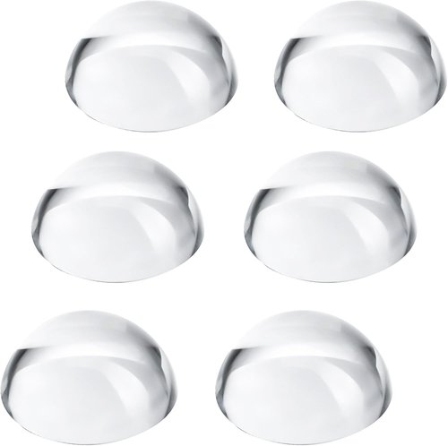 Crystal Dome Magnifying Paperweight Set by 6Pack - 1.6 Inch Clear Convex Lens for Home Decor & Classroom Use