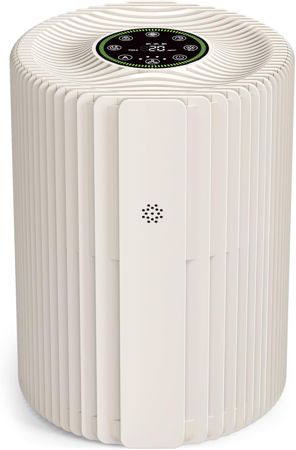 VOOPNU Air Purifier - Efficient 360° Air Intake & Outlet for Bedrooms | Covers 1095 Sq. Ft. (Beige)