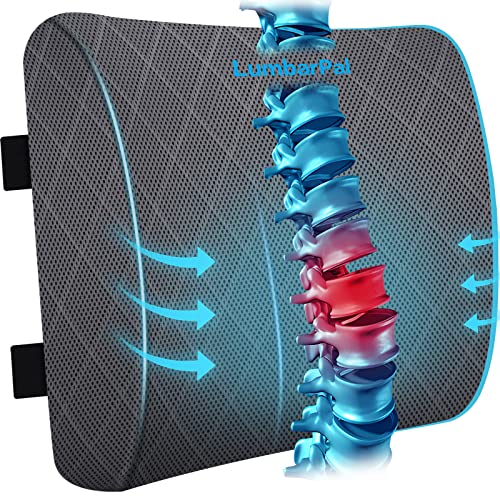 Memory Foam Lumbar Support Pillow for Office & Gaming Chairs