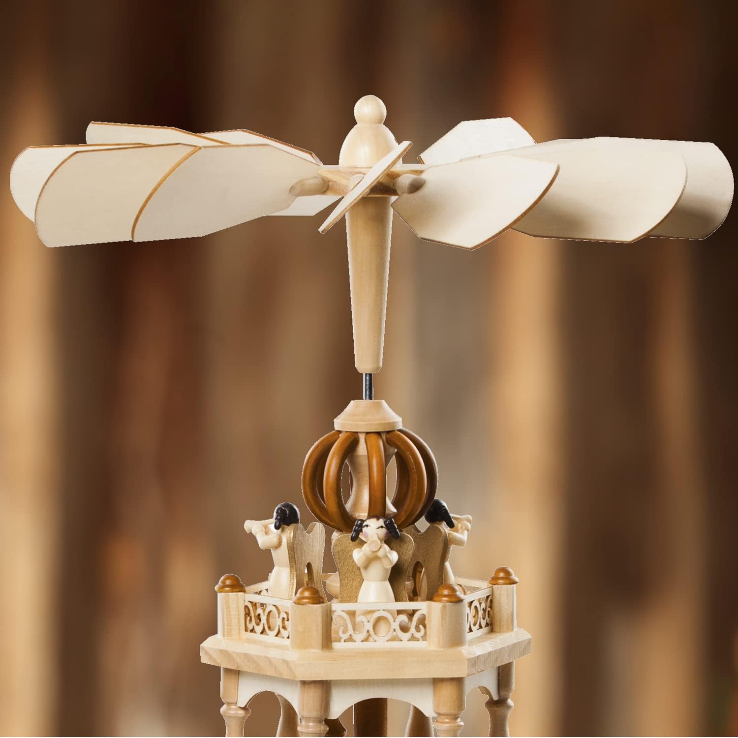 Skiennix 12-Pc Replacement Top Fan Blades Kit - Perfect for German Christmas Pyramids & Windmills
