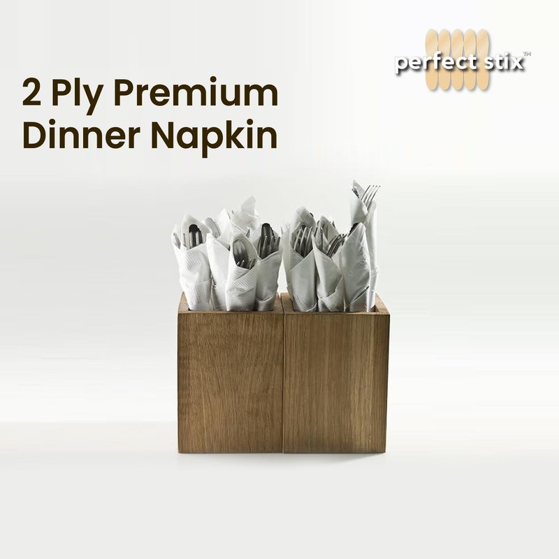 2 Ply Premium Dinner Napkin 1/8 Fold (Package of 600ct) 15" x 17"