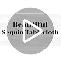 ShinyBeauty Gold 72x72 Inch Square Sequin Tablecloth for Wedding & Party