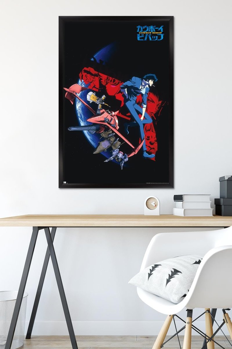 Cowboy Bebop - Key Art Wall Poster, 34L" x 22.4W", Black Framed Version