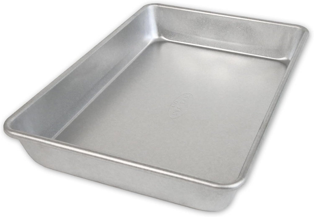 USA Pan Rectangular Cake Pan - Traditional Aluminized Steel, 9 x 13-Inch, Uncoated Design